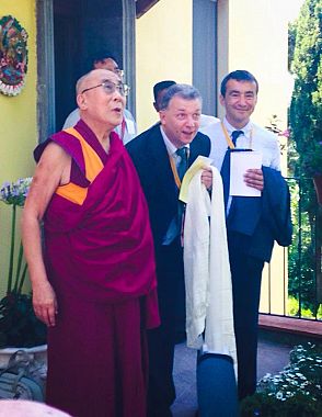 Scianna con il Dalai Lama nel 2014