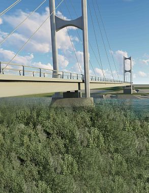 Un rendering del nuovo ponte 2
