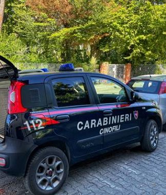 I carabinieri durante l'operazione