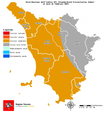 La siccità in Toscana a Febbraio 2023